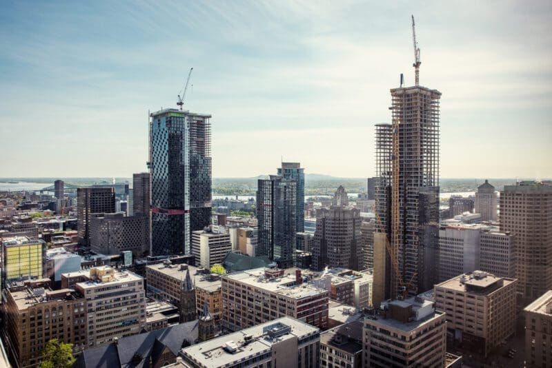 ville de montréal vue d'en haut