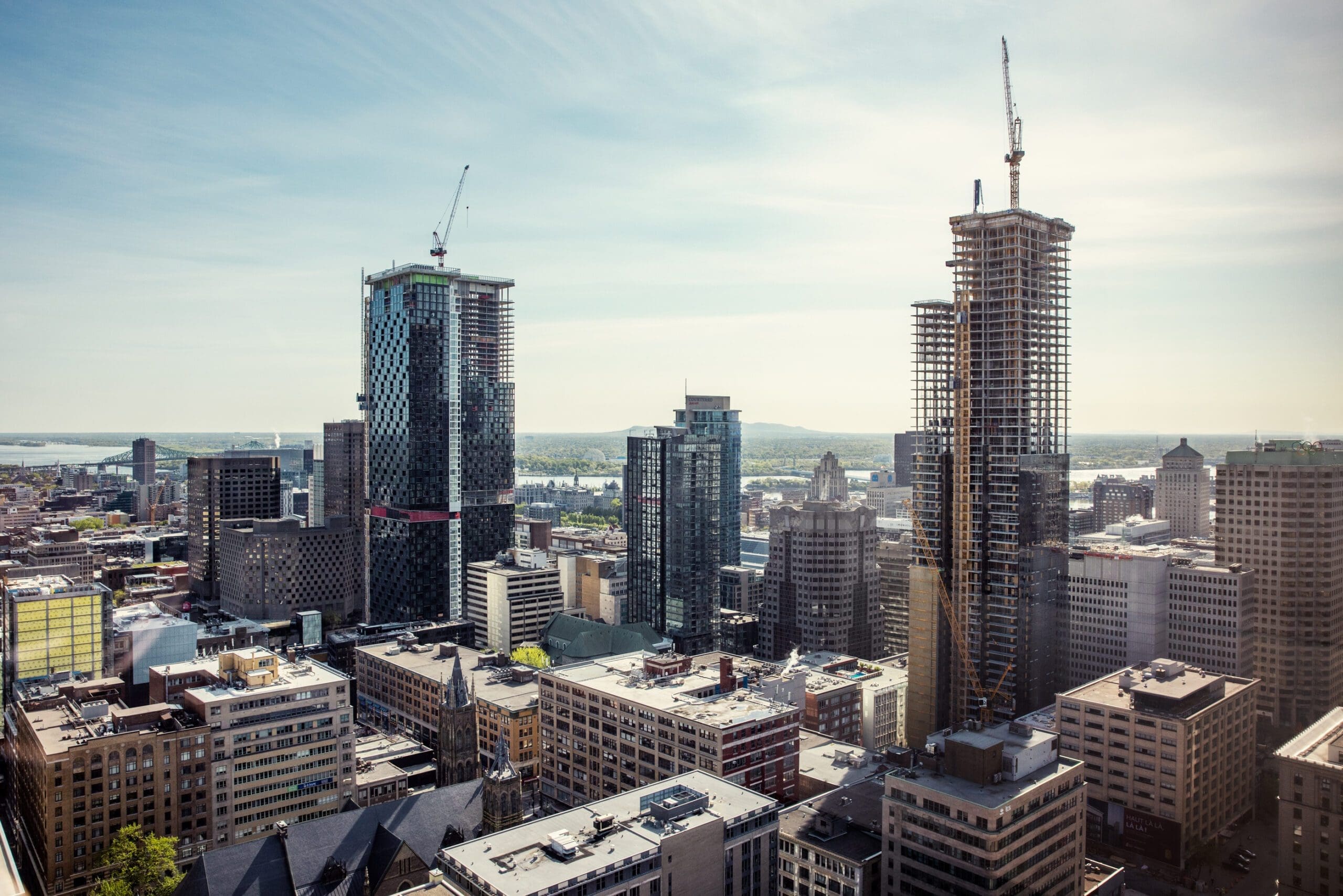 ville de montréal vue d'en haut
